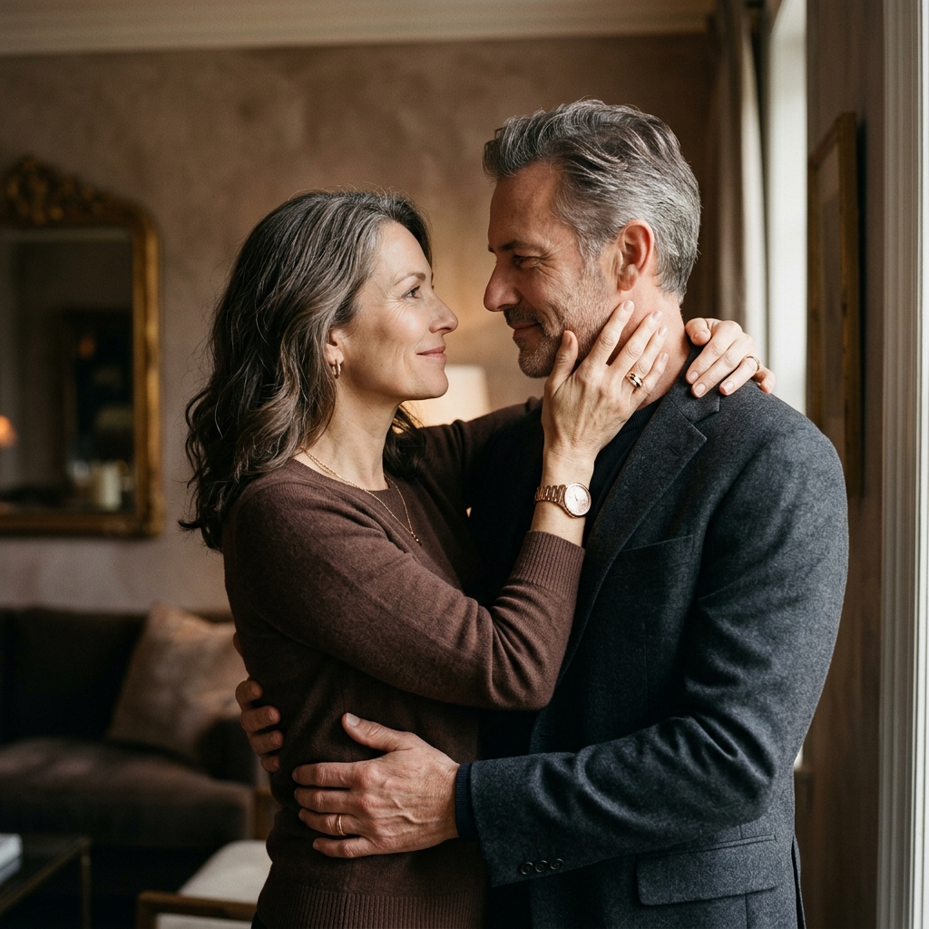 Pareja en momento íntimo